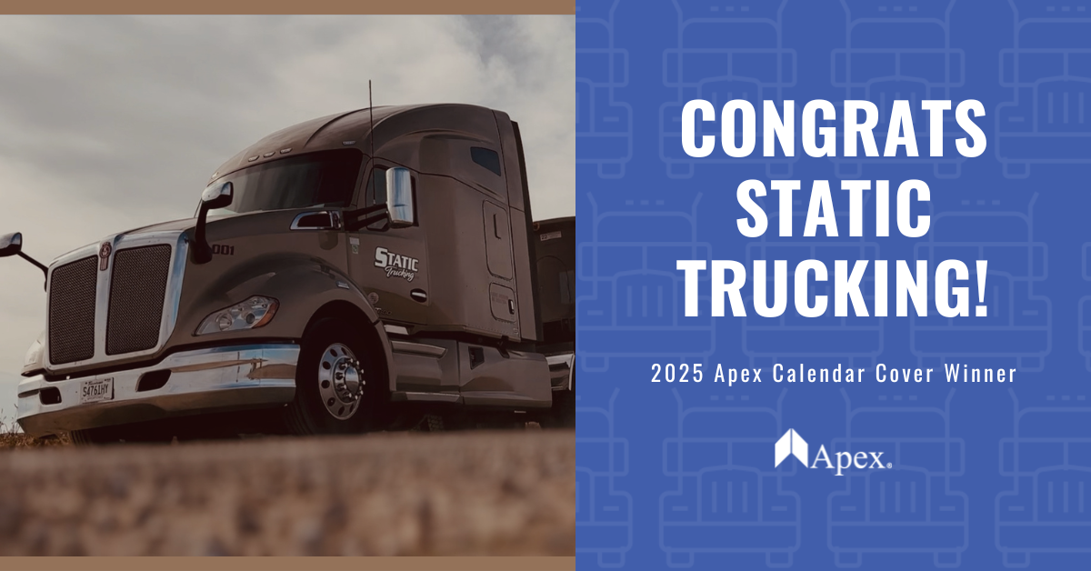 Static Trucking LLC Wins the 2025 Apex Capital Client Calendar Contest