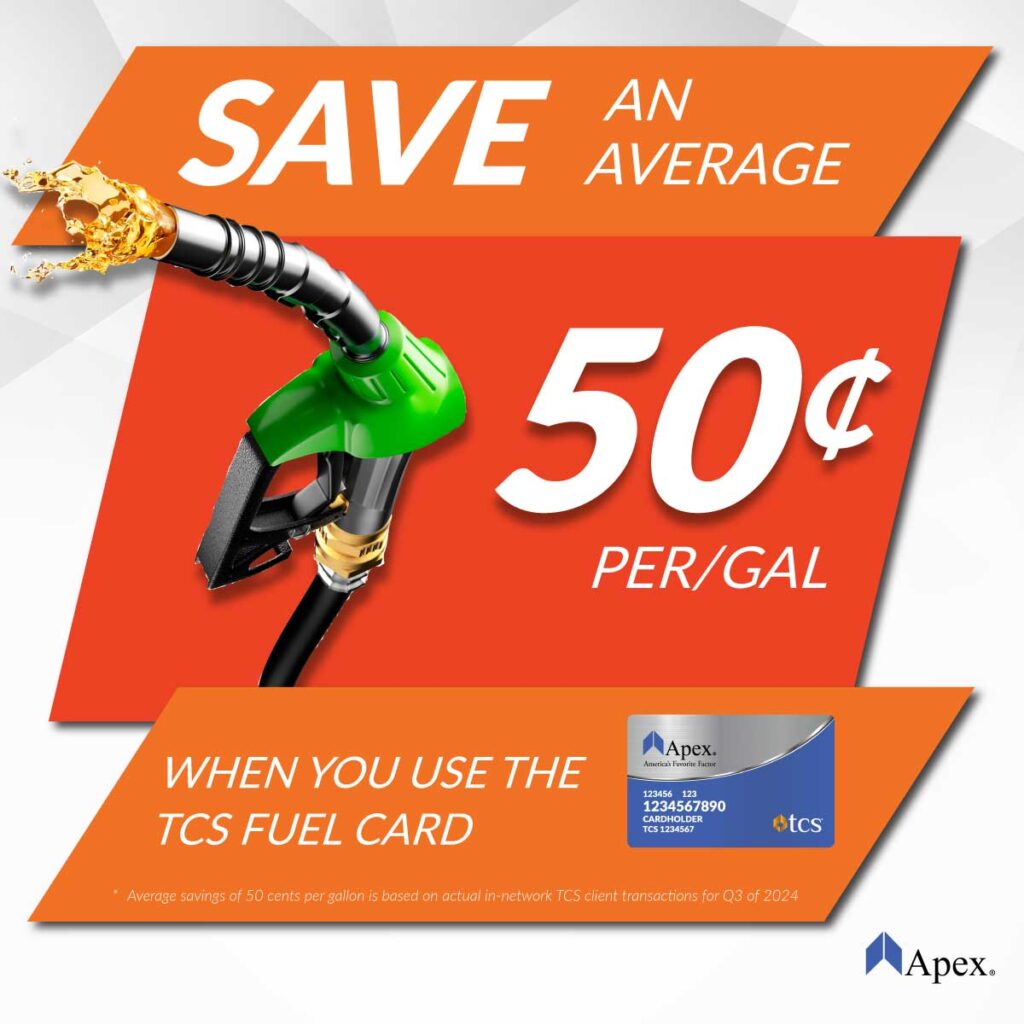 Apex TCS Fuel Card Discount for Q3 2024